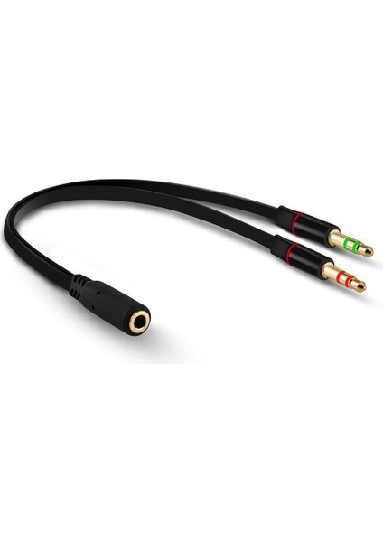 3.5mm Kulaklık Mikrofon Ayırıcı Kablo Aparat 3.5mm Dişi 2x3.5mm Erkek Kulaklık Mic Audio Y Splitter Headphone indirimleri