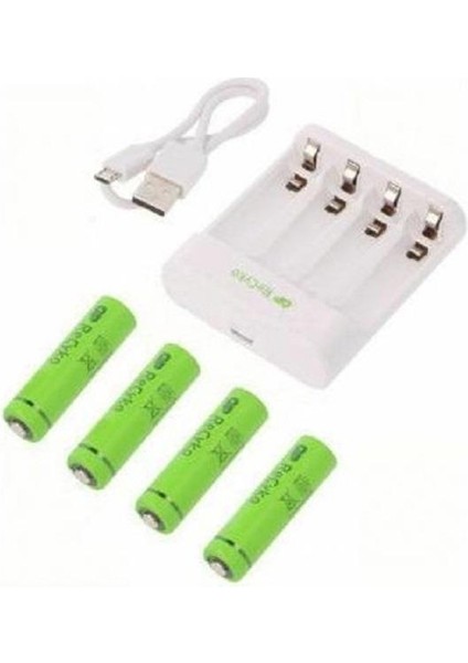 Gp E411270AAHC-2MTBB4 USB E411 4X2600 Mah Aa Pilli USB Pil Şarj Cihazı