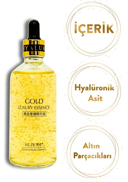 Veze 24K Altın Serum, Mucizevi Aydınlatıcı, Nemlendirici ve Onarıcı Serum (100ML)