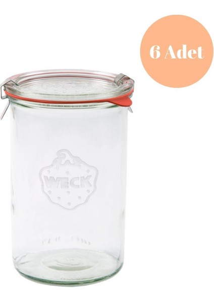 1000 ml Saklama Kavanozu 6 Adet