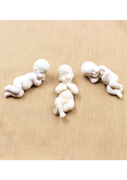 Hediyelik 3'lü Minyatür Bebek Biblo