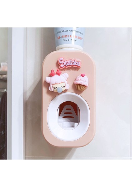 Otomatik Diş Macunu Dispenseri - Pembe (Yurt Dışından)