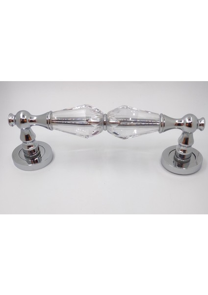 1 Adet Metal Çekme Kol - Sürgülü Kapı Kolu Krom Renk 25 cm