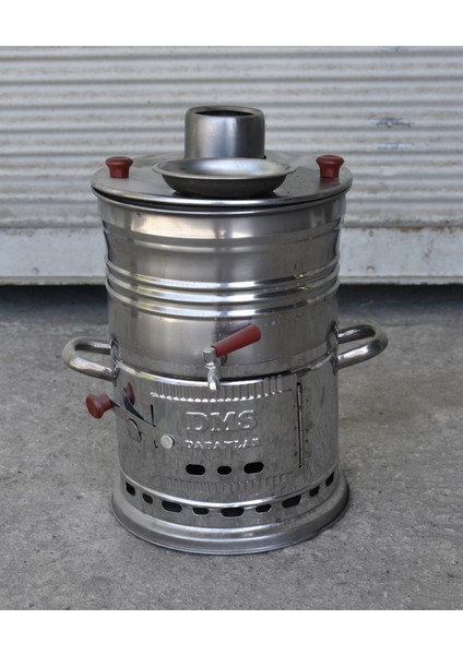 Paslanmaz Odunlu Semaver Tek Musluklu 3,5 Litre