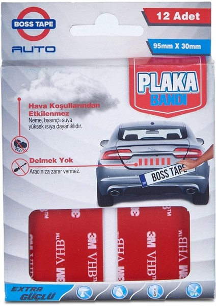 Plaka Yapıştırma Bandı 95X30 10 Adet