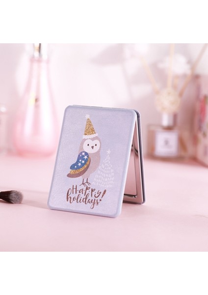 Taşınabilir Mini Makyaj Aynası Mor (Yurt Dışından)