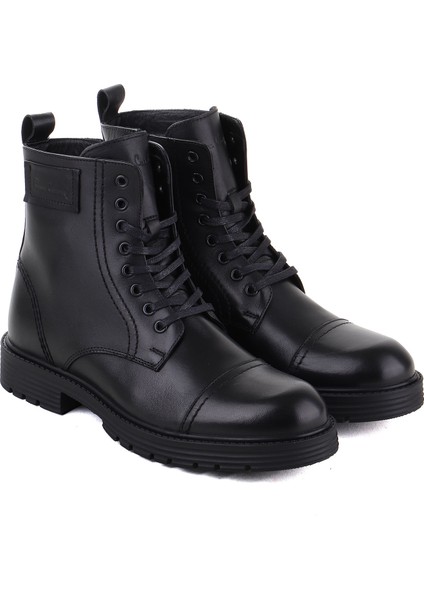 77660 Hakiki Deri Fermuarlı Casual Erkek Bot