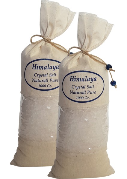 Himalaya Tuzu Bez Torbada İri Taneli Beyaz Renk 2 x 1 kg