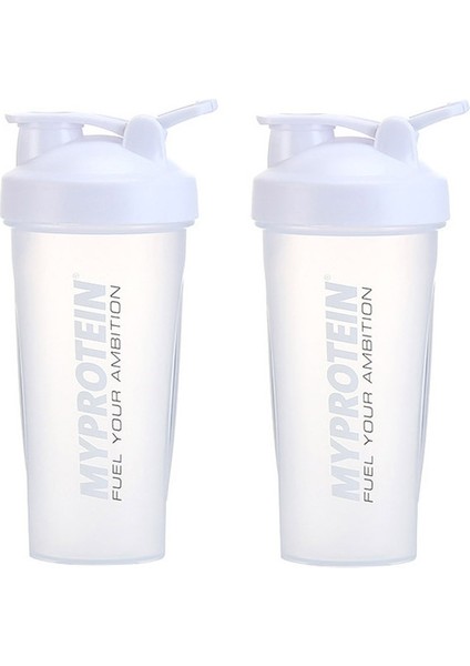 2 Adet Taşınabilir Büyük Kapasiteli Spor Şişesi Beyaz (Yurt Dışından)