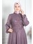 Taş Işlemeli Simli Abiye Lila MDA2256 4