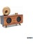 Çift Hoparlörlü Gramafon Speaker Bluetooth Hoparlör Fm Radyo+Sd Kart+UsbA+3.5mm Aux Girişli 2