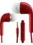 NT-112 Stereo 3.5 mm Kablolu Kulakiçi Kulaklık Kırmızı 1
