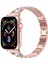 Apple Watch Uyumlu Seri 42/44 mm Metal Three Beads Set Kol Kordon 6