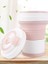 550 ml Kahve Fincanı Katlanabilir Taşınabilir Silikon Su Fincan Işlevli Outdoortravel Takılabilir Saman Içme Tumbler Çay Kupa | Sürahi (Pembe)(Yurt Dışından) 3