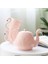 3 Adet Pembe Flamingo Kız Seramik Su Kupası Çaydanlık Seti Kolu Ev Işareti Bardak Teaware Içme Seti | Sürahi 3