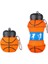 550 ml Basketbol Temalı Sızdırmaz Silikon Suluk - Turuncu (Yurt Dışından) 1