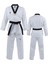Fitilli Siyah Yaka Taekwondo Elbisesi Dobok 1