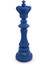 Dekoratif Polyeser Satranç Taşı Heykeli Şah Modeli (40X12CM) Mavi 1