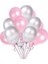 Metalik Pembe Gümüş Balon 10 Adet 1