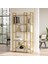 Voyage Gold Metal Mermer Desen 5 Raflı 2 Bölme Kitaplık 175 cm Vg4-Ge 2
