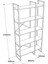 Voyage Gold Metal Mermer Desen 5 Raflı 2 Bölme Kitaplık 175 cm Vg4-Ge 4