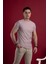 Slimfit Kendinden Desenli Erkek Penye T-Shirt 2