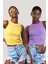 Kadın Halter Yaka Fitilli 2'li Paket Crop Bluz 1