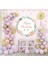Makaron Pembe Pastel Gri Krom Gold Gold Konfetili Şeffaf Balon Zincir Set 1
