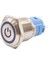 16A-P1Z-EC 16MM Düz Anahtarlı Işıklı Power Metal Buton - Mavi 1
