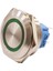30B-P1-E 30MM Düz Yaylı Işıklı Metal Buton - Yeşil 1