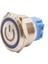 25B-P1Z-EC 25MM Düz Anahtarlı Işıklı Power Metal Buton - Mavi 1