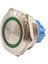 28B-P1Z-E 28MM Düz Anahtarlı Işıklı Metal Buton - Yeşil 1