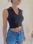 Enna Kolsuz Yaka Detay Crop Bluz 2