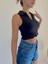 Enna Kolsuz Yaka Detay Crop Bluz 3
