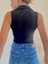 Enna Kolsuz Yaka Detay Crop Bluz 4
