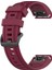 Garmin Fenix 6s - 6s Sapphire - 6s Pro Sapphire Için Quick Fit Özellikli Silikon Kordon Kayış Bordo 1