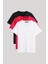 Metalıc Erkek Çok Renkli T- Shirt Regular Fit Rahat Kesim V Yaka 3'lü Basic Tişört Paketi 1