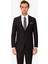 Erkek Siyah Regular Fit Çift Yırtmaç %100 Yün Takım Elbise 2