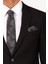 Erkek Siyah Regular Fit Çift Yırtmaç %100 Yün Takım Elbise 4