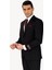 Erkek Siyah Slim Fit %100 Yün Takım Elbise 3