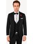 Erkek Siyah Yelekli Kırlangıç Yaka Slim Fit Damatlık 2