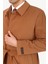 Erkek Camel Regular Fit Kaşmir Uzun Kuşaklı Palto 4
