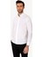 Erkek Beyaz Uzun Kol Slim Fit Yaka Düğmeli Gömlek 1