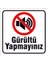 Çağ Ajans Gürültü Yapmayınız. 3 mm Dekota Uyarı Levhası 12X12 cm 1