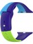 Apple Watch Seri 4 5 6 44 mm Için Small Beden(S Sıze) Üç Renkli Silikon Kordon Mavi-Mor-Fıstık Yeşili 1