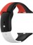 Apple Watch Seri 1 2 3 38 mm Için Small Beden(S Sıze) Üç Renkli Silikon Kordon Kırmızı-Siyah-Beyaz 1