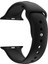 Apple Watch Se Için 44 mm Small Beden(S/m Size) Spor Silikon Kordon(54 Farklı Renk) Siyah 1