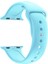 Apple Watch Se Için 44 mm Small Beden(S/m Size) Spor Silikon Kordon(54 Farklı Renk) Açık Mavi 1