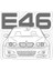 E46 Profil 2 Resmi Cam Sticker Yapıştırma 16 cm 2 Adet 1