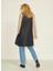 Jxmaia V-Neck Hype Dress Ln V Yaka Düz Siyah Kadın Midi Elbise 4